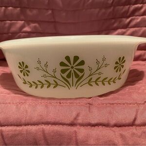 Glasbake Vintage Daisy Bakeware Dish 1.5 Quart